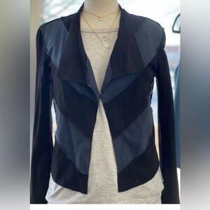 Ella Moss black and blue suede drape  Jacket